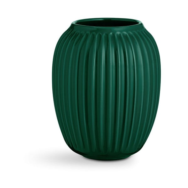 Vază din gresie Kähler Design Hammershoi, înălțime 20 cm, verde
