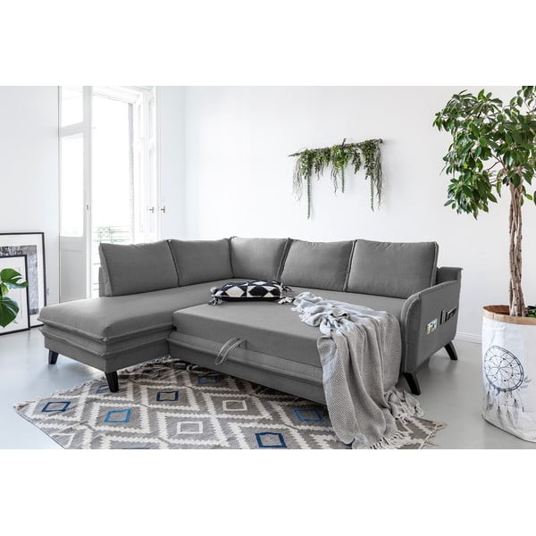 Colțar extensibil cu șezlong pe partea stângă Miuform Charming Charlie L, gri-image-3