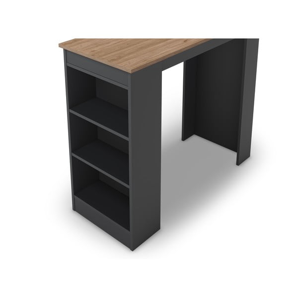Masă de bar cu blat cu aspect de lemn de stejar 47x120 cm Peru – Marckeric-image-3
