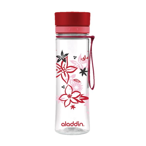  Sticlă de voiaj Aladdin Aveo Bloom, 600 ml, roșu