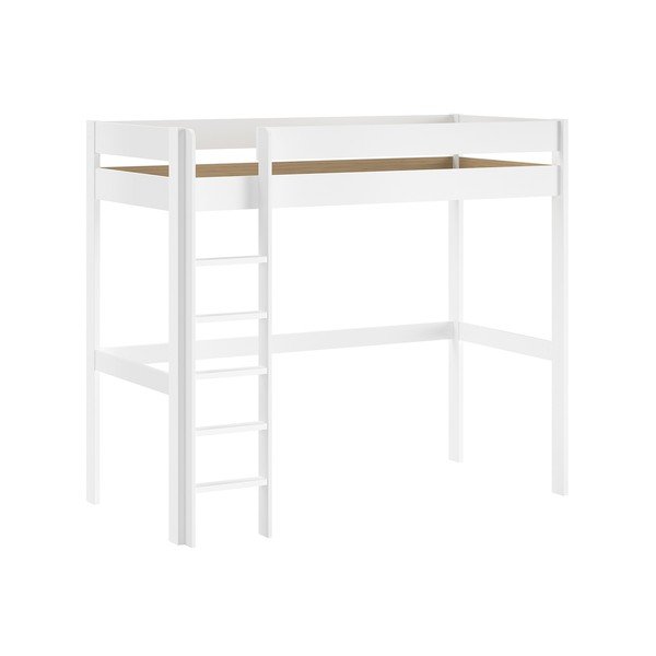 Pat pentru copii  alb înalt cu somieră 90x200 cm Primo – Vipack