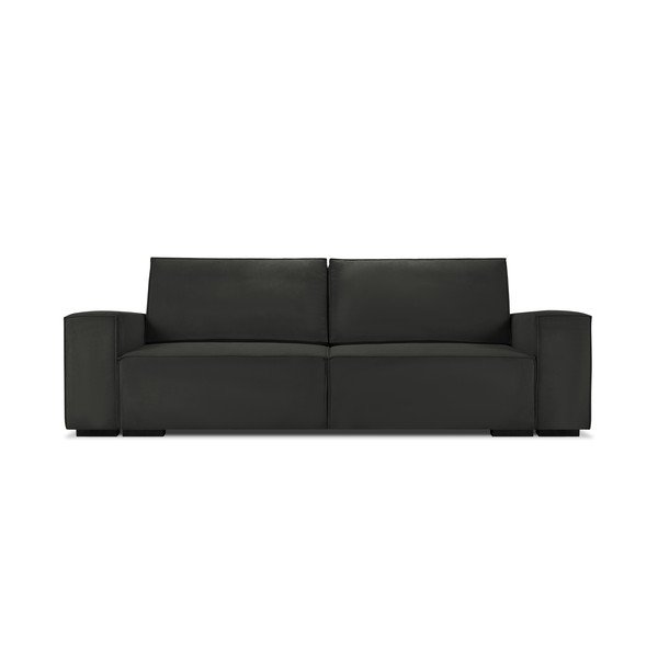 Canapea extensibilă din catifea Mazzini Sofas Azalea, negru-image-2