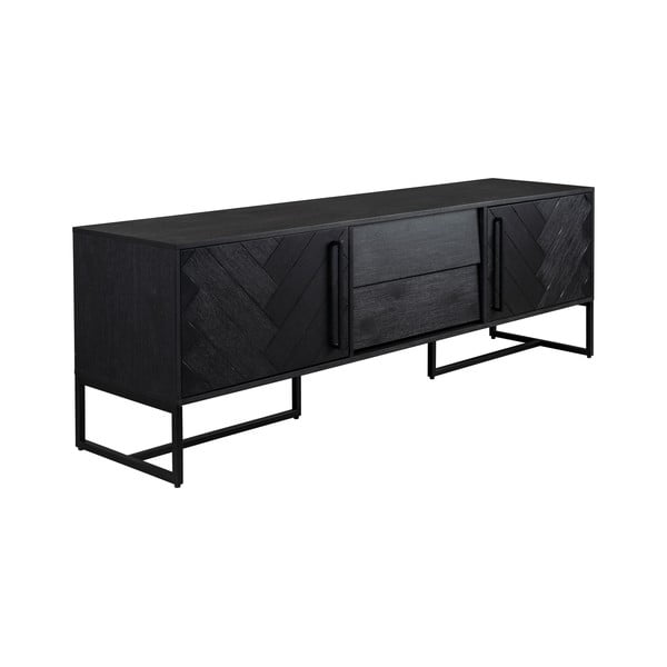 Masă TV cu aspect de lemn exotic negru 180x60 cm Class - Dutchbone-image-2