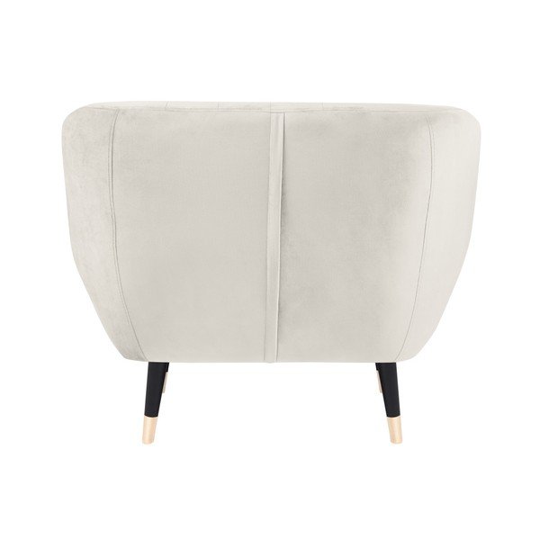 Fotoliu Mazzini Sofas BENITO cu picioare negre, crem-image-3