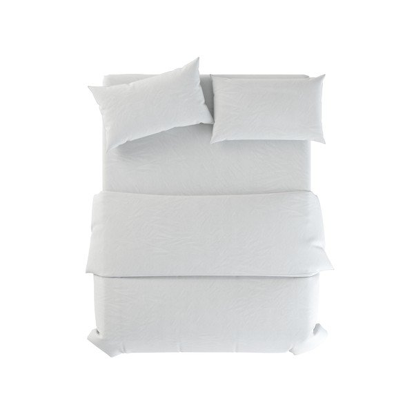 Lenjerie de pat albă din in pentru pat de o persoană 135x200 cm Blanco – Native Natural