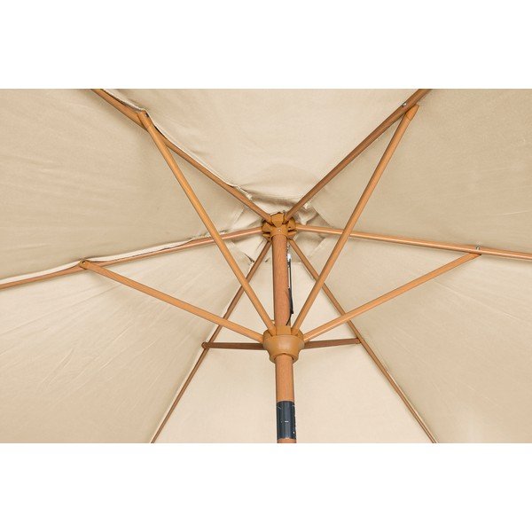 Umbrelă de soare bej ø 300 cm Wood – Rojaplast-image-1