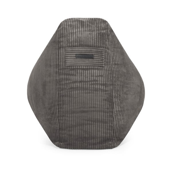 Fotoliu puf pentru copii maro închis cu tapițerie din catifea reiată Snug 80 – SLOWDOWN-image-4