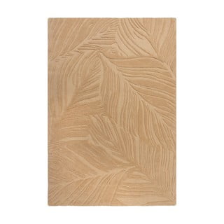 Covor din lână Flair Rugs Lino Leaf, 160 x 230 cm, maro deschis