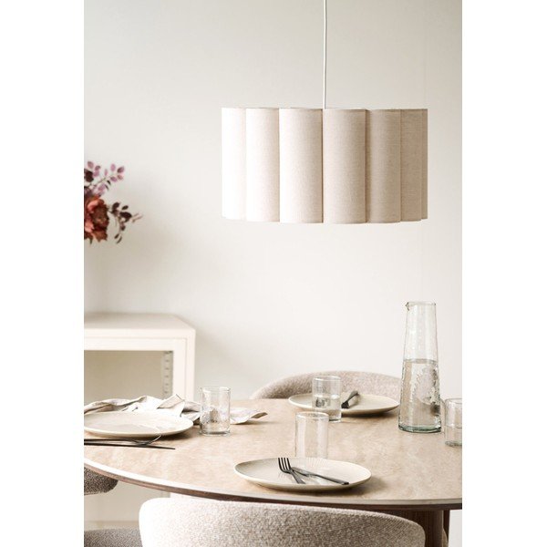 Lustră bej din in ø 45 cm Watton – House Nordic-image-1