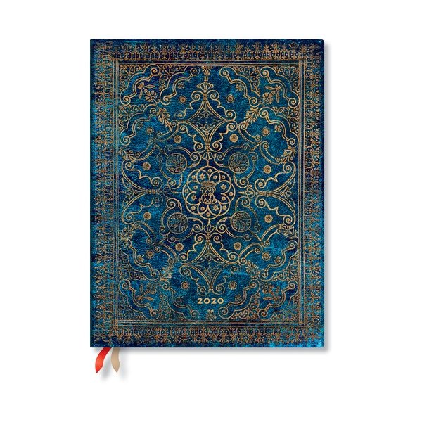 Agendă pentru anul 2020, cu copertă tare Paperblanks Azure, 368 file, albastru