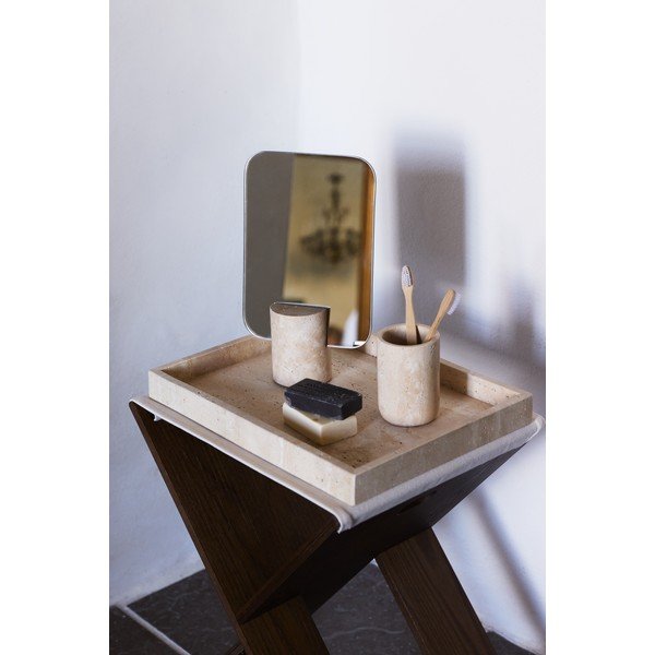 Tavă decorativă din piatră 30x40 cm Traventine – Mette Ditmer Denmark-image-1