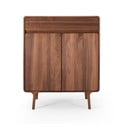 Comodă maro din lemn de nuc 90x110x45 cm Fawn – Gazzda
