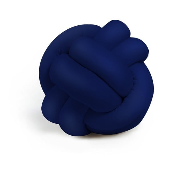 Pernă Knot Decorative Cushion, ⌀ 25 cm, albastru închis