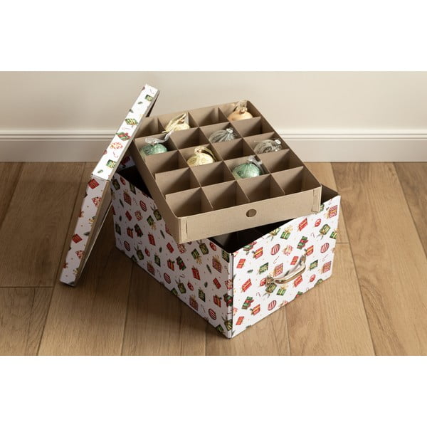 Cutie de depozitare din carton cu capac, decorativă 37x50x15 cm Engla Christmas Storage – Bigso-image-1