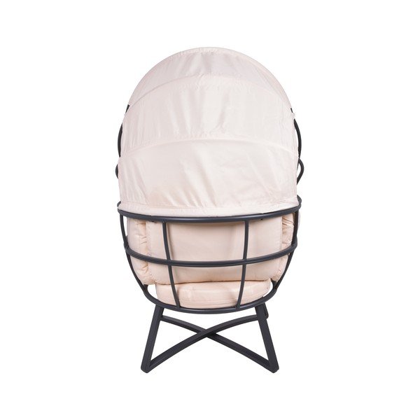 Fotoliu de grădină bej din metal Delos – Garden Pleasure-image-2