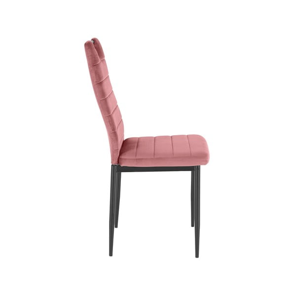 Scaune de dining roz-închis 2 buc. din catifea Mandy – Støraa-image-3