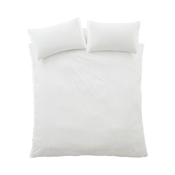 Lenjerie de pat gri deschis din bumbac percal pentru pat dublu cu 3 piese 200x200 cm Seersucker Woven Stripe – Bianca