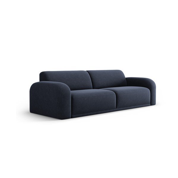 Canapea albastru-închis cu tapițerie din catifea 242 cm Erin – Micadoni Home-image-2