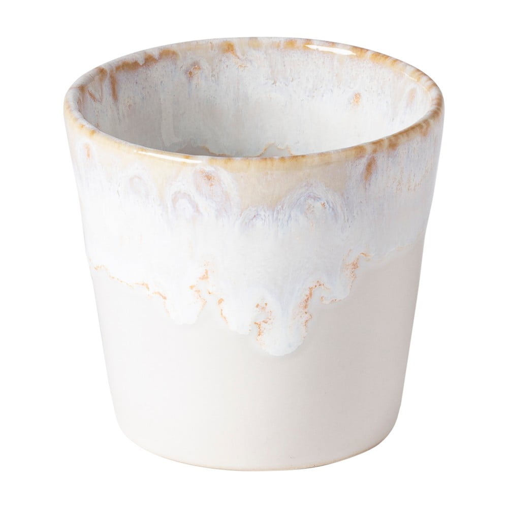 Cană pentru espresso din gresie ceramică Costa Nova, 200 ml, alb - bej