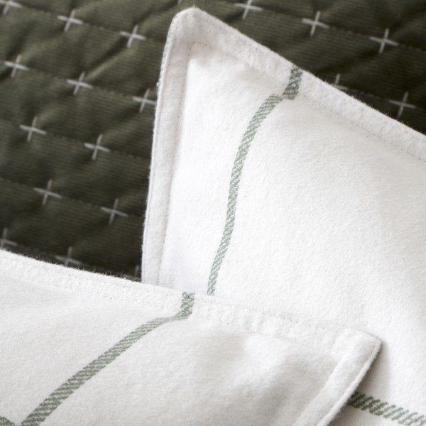 Lenjerie de pat verde/crem din flanelă pentru pat de o persoană 135x200 cm Brushed Regal Check – Bianca-image-4