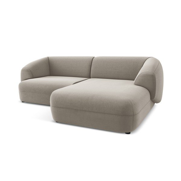 Colțar bej cu tapițerie din catifea (cu colț pe partea dreaptă) Moana – Makamii-image-4