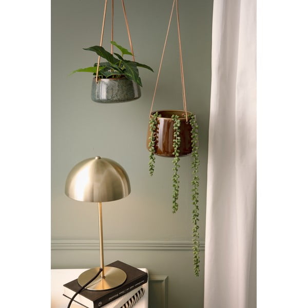 Ghiveci din ceramică suspendat PT LIVING Unique, ø 20,5 cm, verde închis-image-1