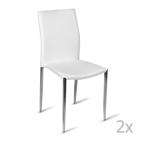 Set 2 scaune albe Alice