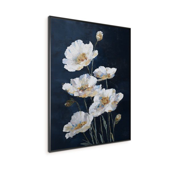 Tablou cu ramă imprimat 60x80 cm White Poppies – Styler-image-3