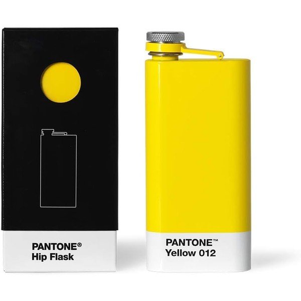 Sticlă de buzunar din oțel inoxidabil 150 ml Yellow 012 – Pantone-image-3