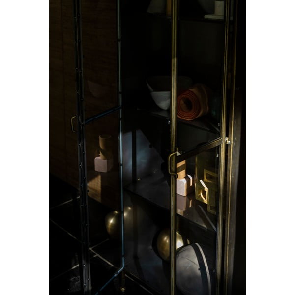 Vitrină aurie din metal 64x184 cm Gertlush – Dutchbone-image-3