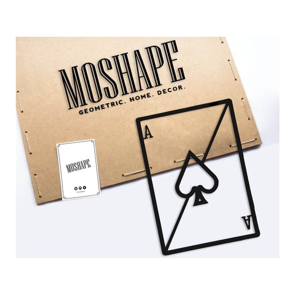 Decorațiune metalică de perete Card, negru-image-1