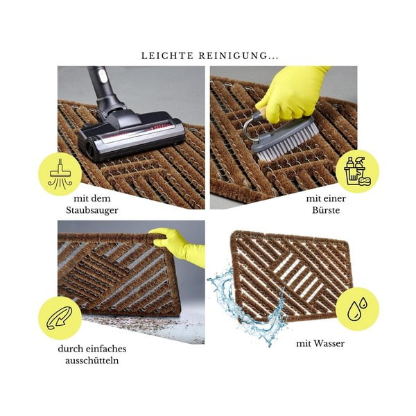 Covoraș de intrare din fibre de nucă de cocos 40x60 cm Coco Natural – Hanse Home-image-3