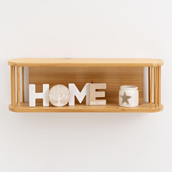 Raft în culoare naturală pentru fotografii din lemn masiv de plop 60 cm Aspen – Casa Selección-image-1