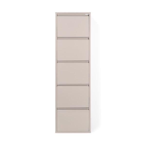 Pantofar taupe cu deschidere înclinată din metal 50x169x15 cm Billy – Spinder Design-image-3