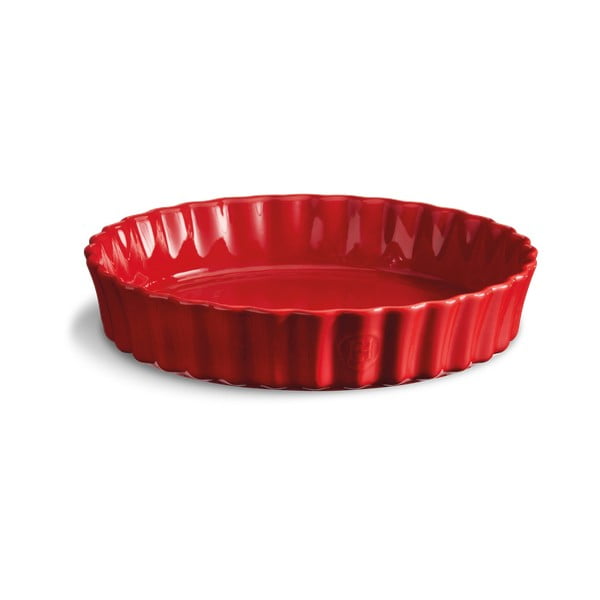 Formă rotundă de copt din ceramică Emile Henry, ⌀ 28 cm, roșu