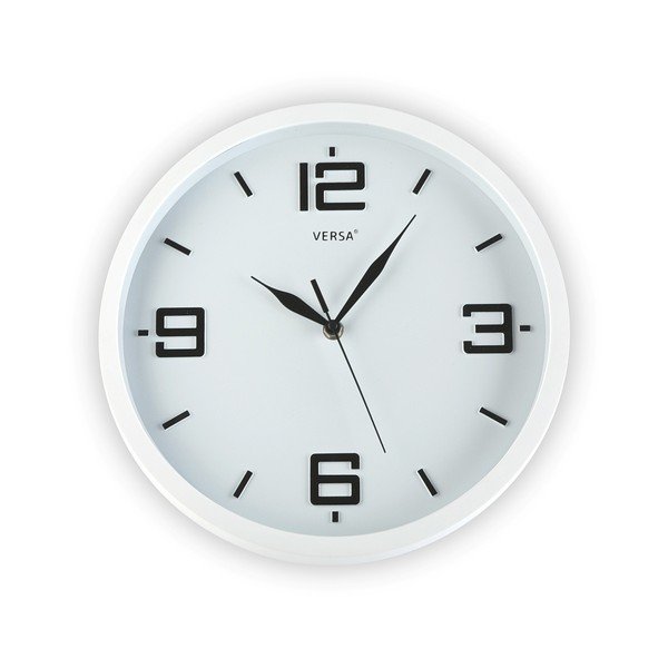 Ceas de perete Versa Basic Wall Clock, 30 cm, alb