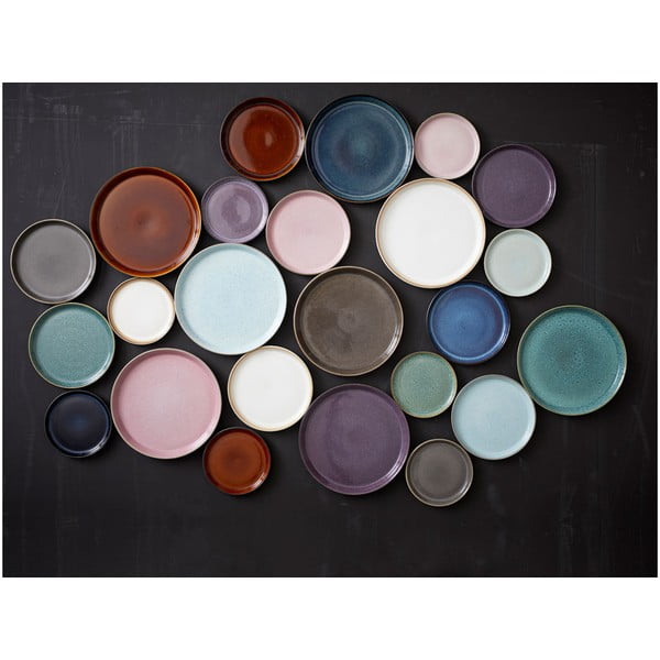 Farfurie neagră/albastră pentru desert  din gresie ø 17 cm Gastro Dark Blue/Black – Bitz-image-1