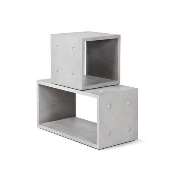 Bibliotecă din beton cu 2 părți Lyon Béton Dice-image-3