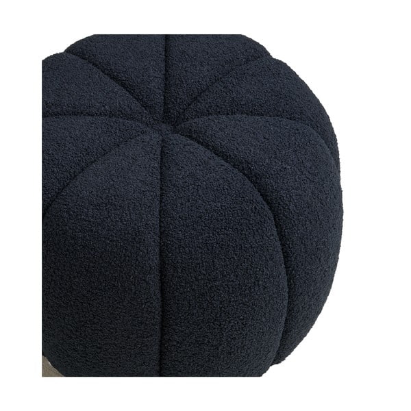 Taburet albastru închis cu tapițerie din țesătură bouclé Paisley – House Nordic-image-3