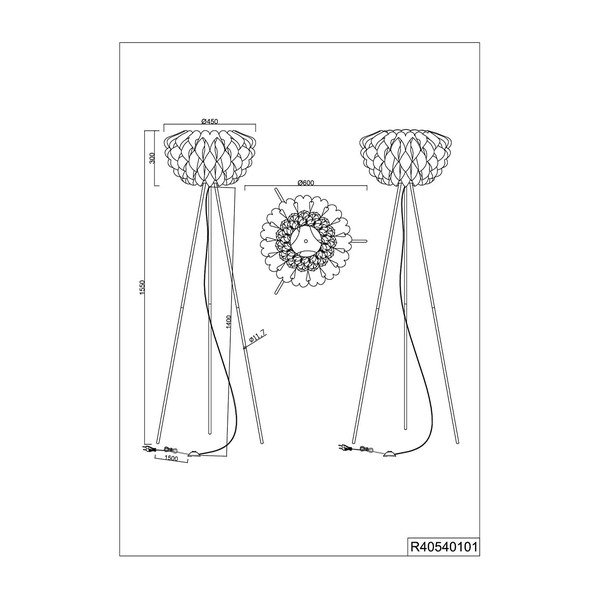 Lampadar Reality Tilia, înălțime 155 cm, alb-image-2