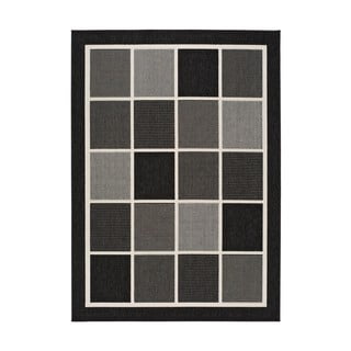 Covor pentru exterior Universal Nicol Squares, 160 x 230 cm, negru-gri