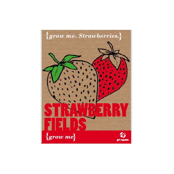 Set grădinărit Gift Republic Strawberry cu semințe de căpșună