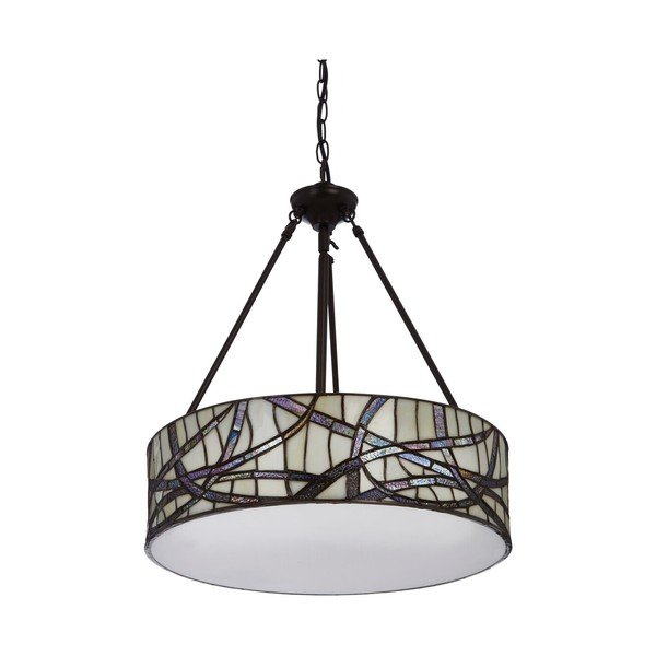 Lustră din metal cu abajur din sticlă ø 46 cm Waldorf – Premier Housewares-image-3