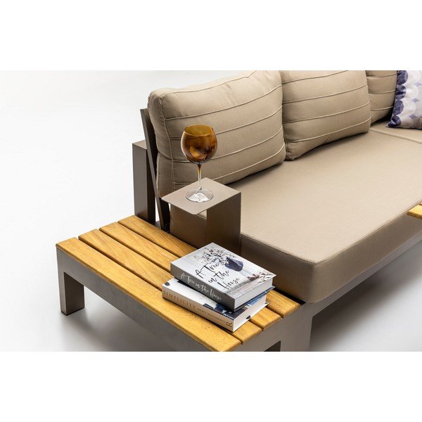 Set mobilier de grădină bej pentru șapte persoane Daisy – Floriane Garden-image-3