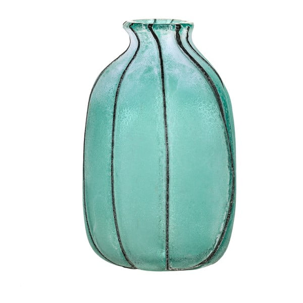 Vază din sticlă Dino BIanchi Lecce, înălțime 23,5 cm, albastru