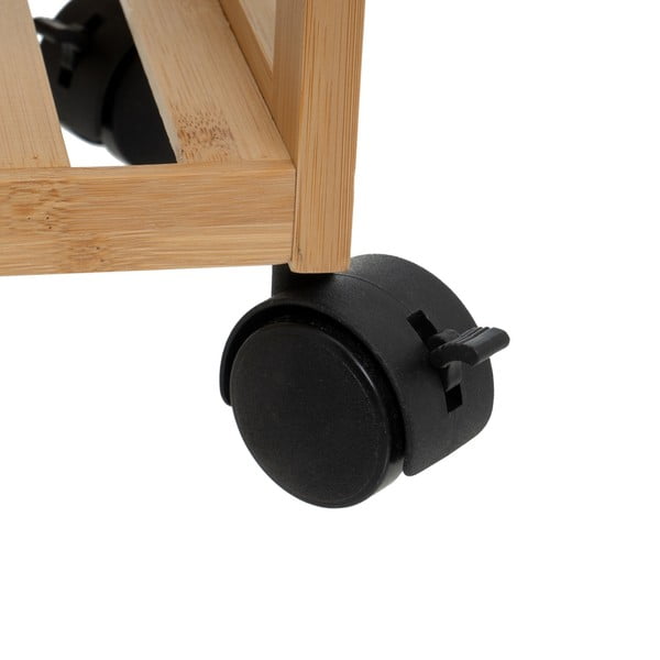 Etajeră pe roți în culoare naturală din bambus 44x75 cm – Casa Selección-image-2