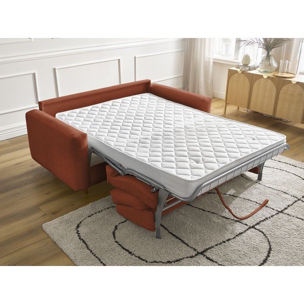 Canapea portocalie pentru dormitul zilnic/extensibilă 220 cm Cocoone – Bobochic Paris-image-1