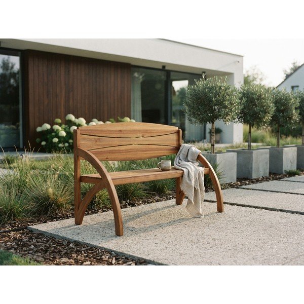 Bancă de grădină maro din lemn masiv Hadia – Garden Pleasure-image-1