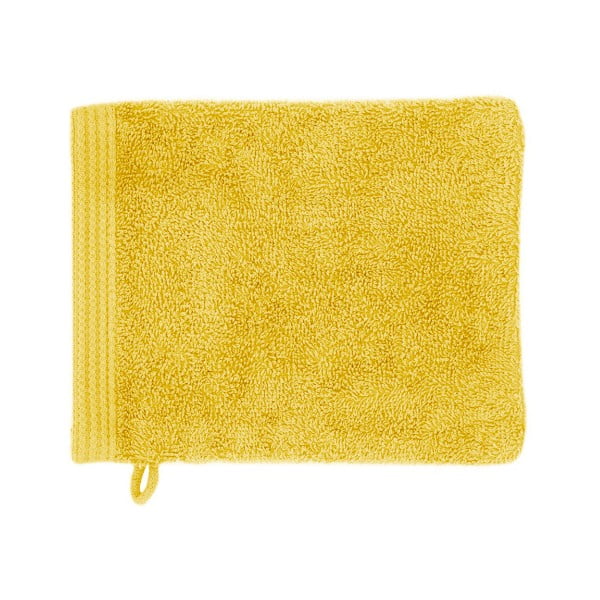 Prosop mănușă duș/baie Jalouse Maison Gant Jaune, 16 x 21 cm, galben