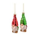 Ornamente de Crăciun lucrate manual 2 buc. din sticlă ø 4 cm Gonk – Sass & Belle
